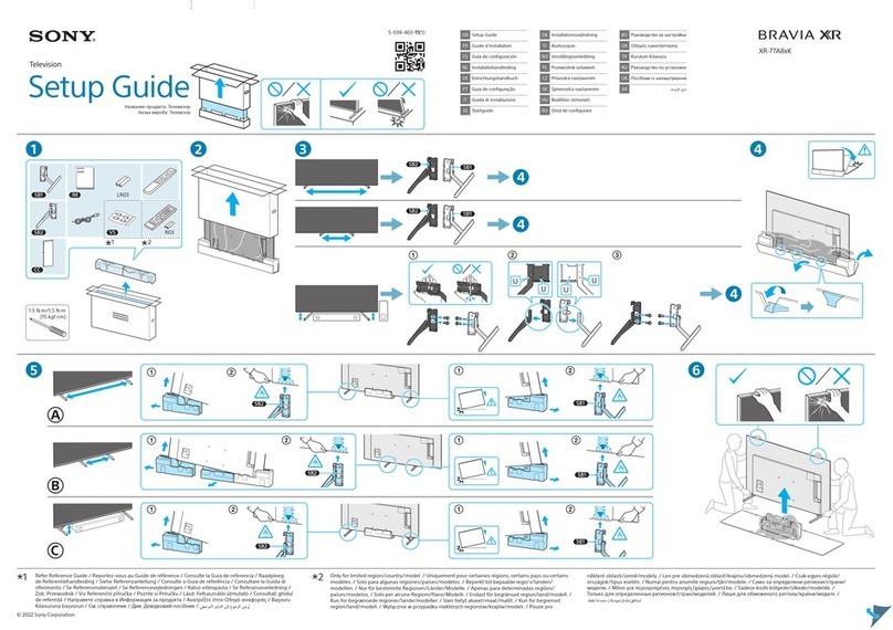 Sony Bravia XR-77A8 K Series User manual