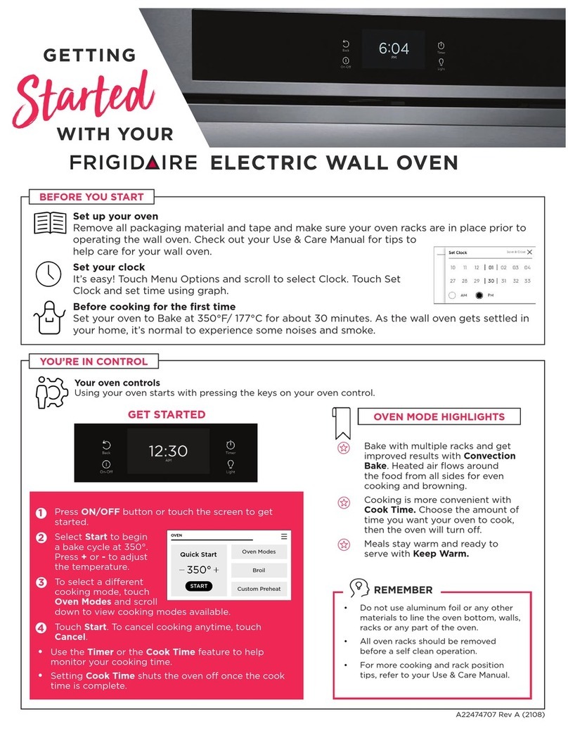 Frigidaire FCWS3027AS Getting started