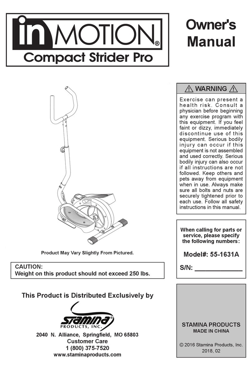 Stamina inMOTION Compact Strider Pro User manual