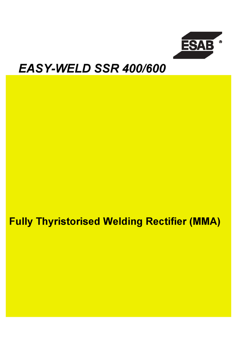 ESAB EASY-WELD SSR 400 Instructions manual for installation, operation and maintenance