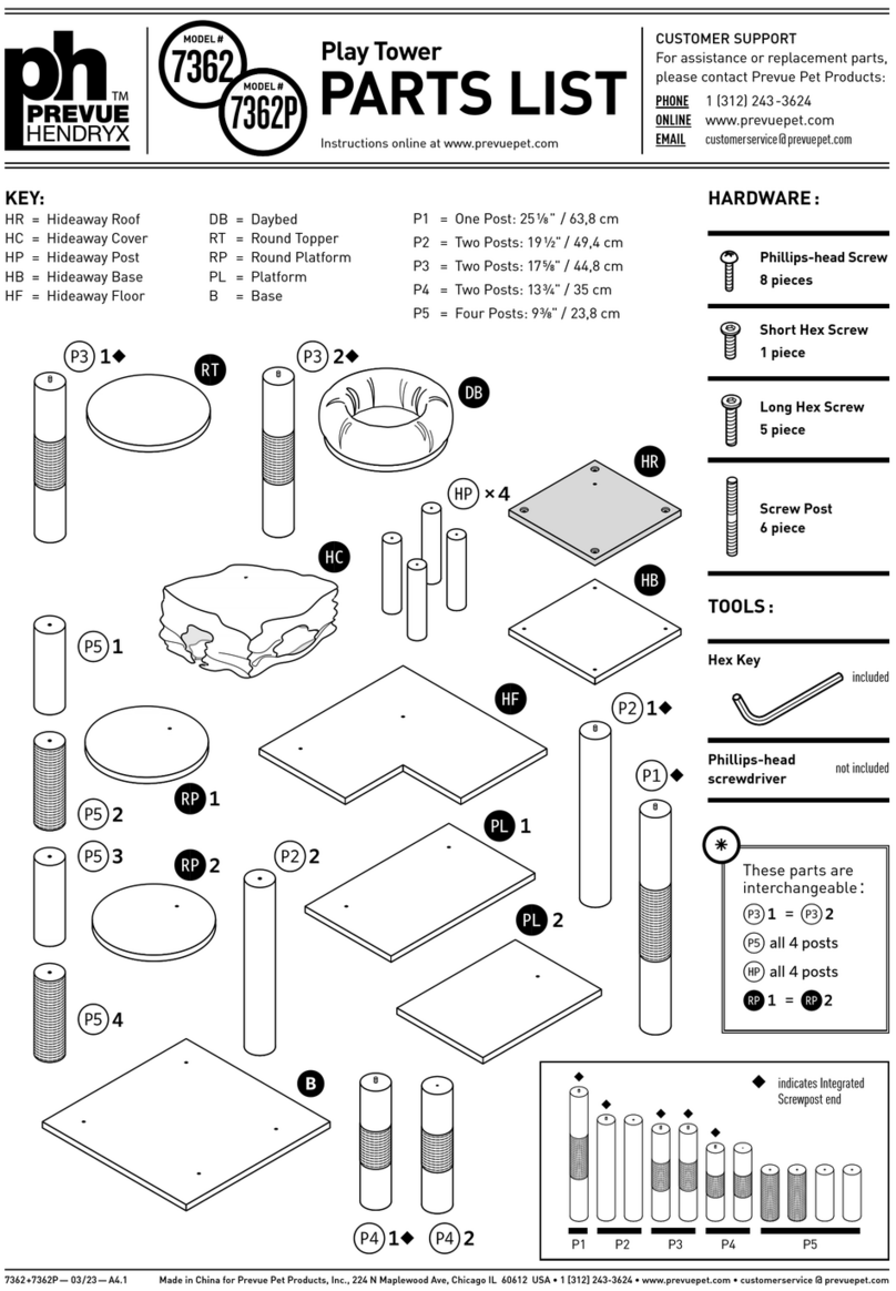 Prevue Hendryx Play Tower 7362 User manual