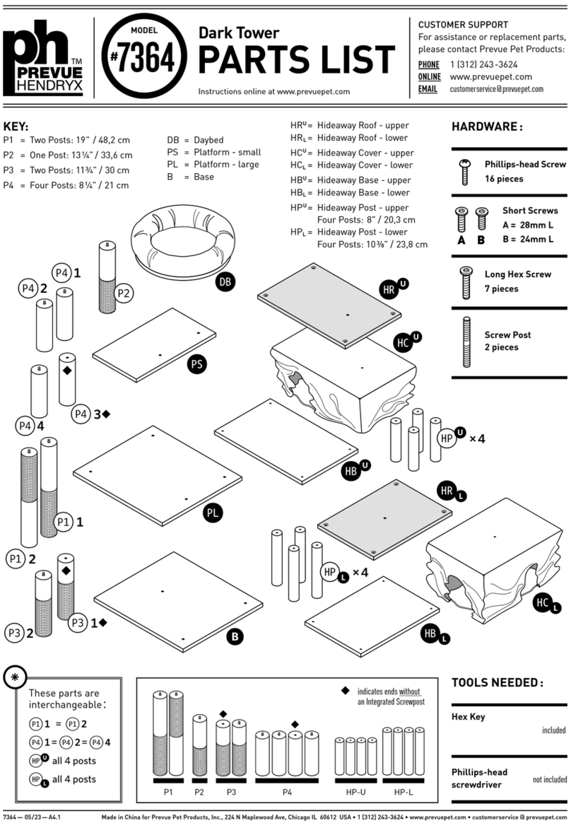 Prevue Hendryx Dark Tower 7364 User manual