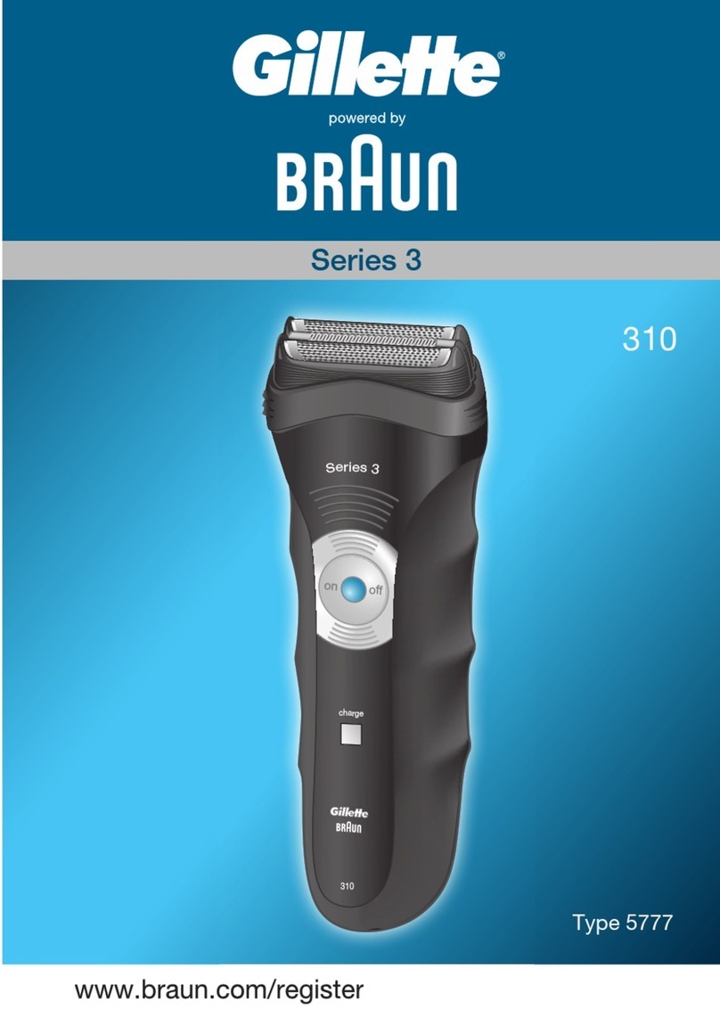 Braun Gillette 3 Series User manual