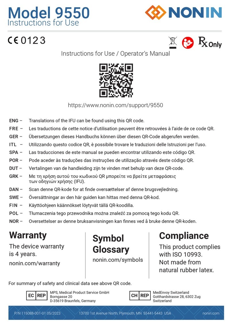 Nonin 9550 User manual
