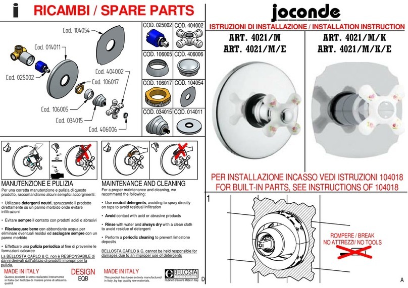 BELLOSTA joconde 4021/M/K User manual BELLOSTA joconde 4021/M/K User manual