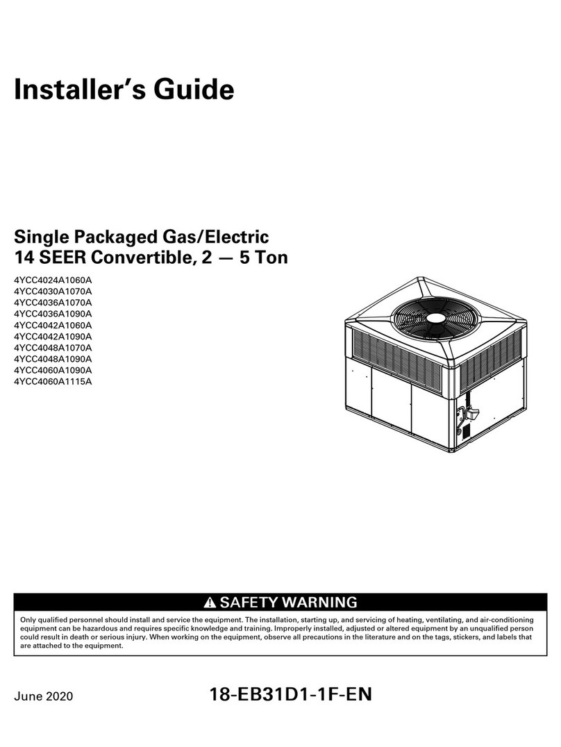 Trane 4YCC4024A1060A Assembly instructions