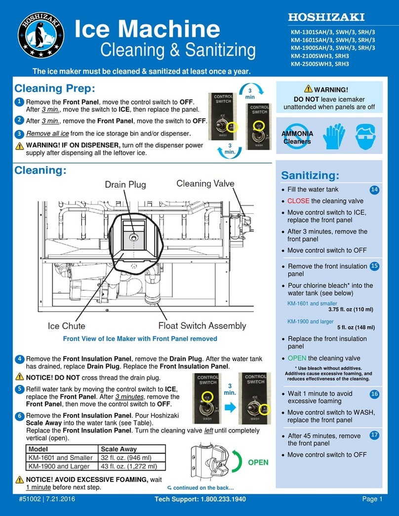 Hoshizaki KM-1301SRH/3 User manual Hoshizaki KM-1301SRH/3 User manual