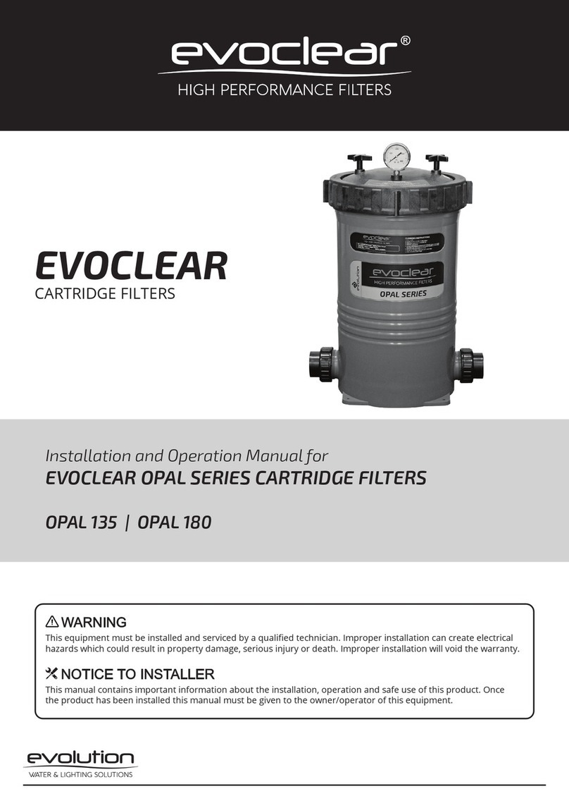 Evolution EVOCLEAR OPAL Series Installation and operation manual
