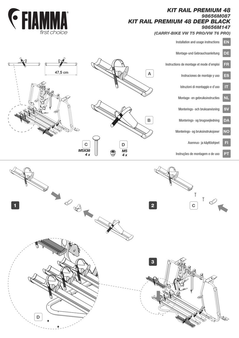 Fiamma KIT RAIL PREMIUM 48 Installation and usage instructions