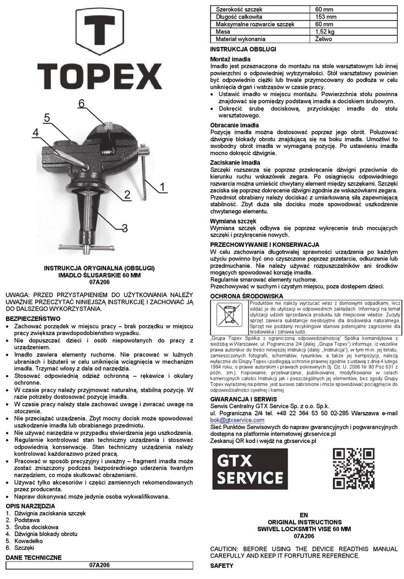 Topex 07A206 Original instructions