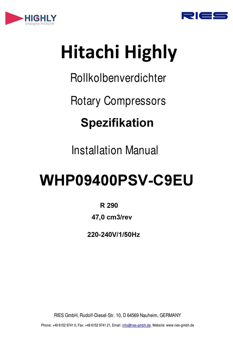 Ries Hitachi Highly WHP09400PSV-C9EU User manual