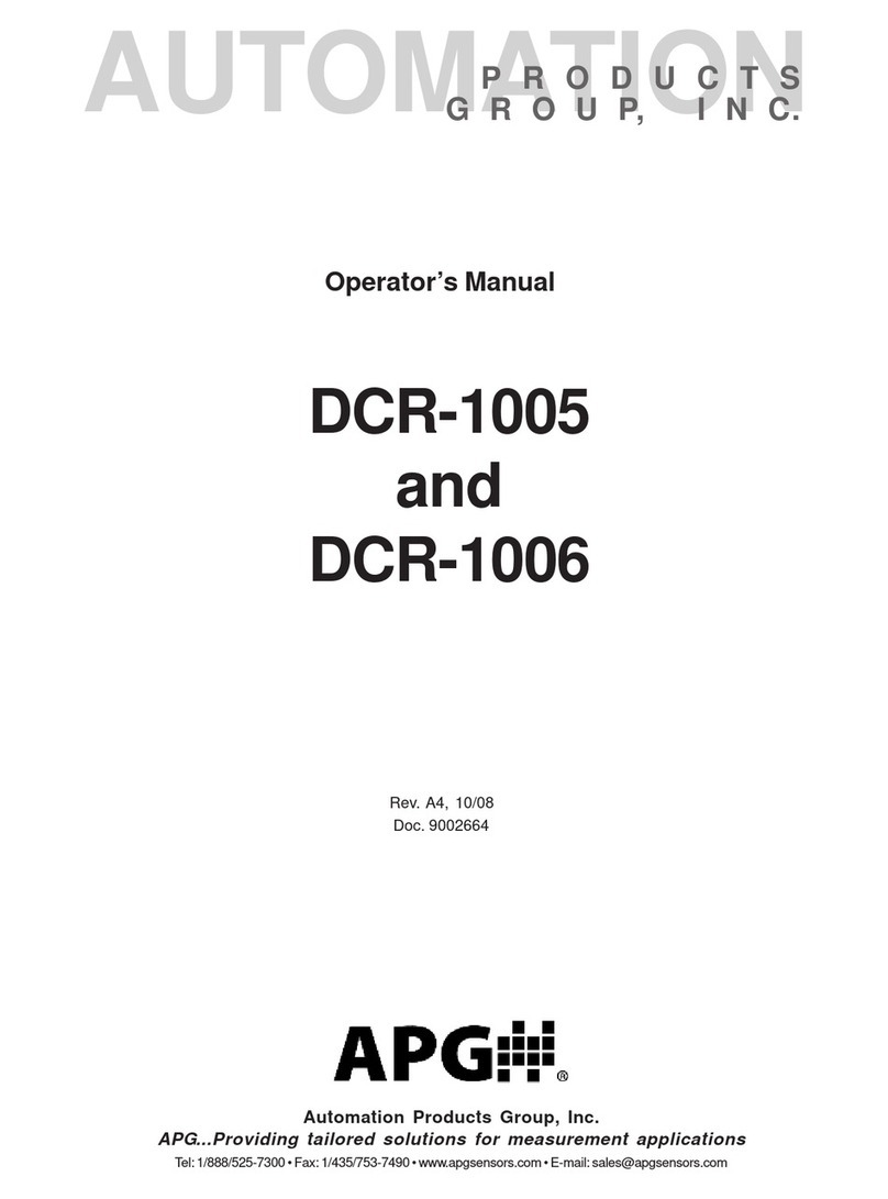 APG DCR-1005 Operator's manual