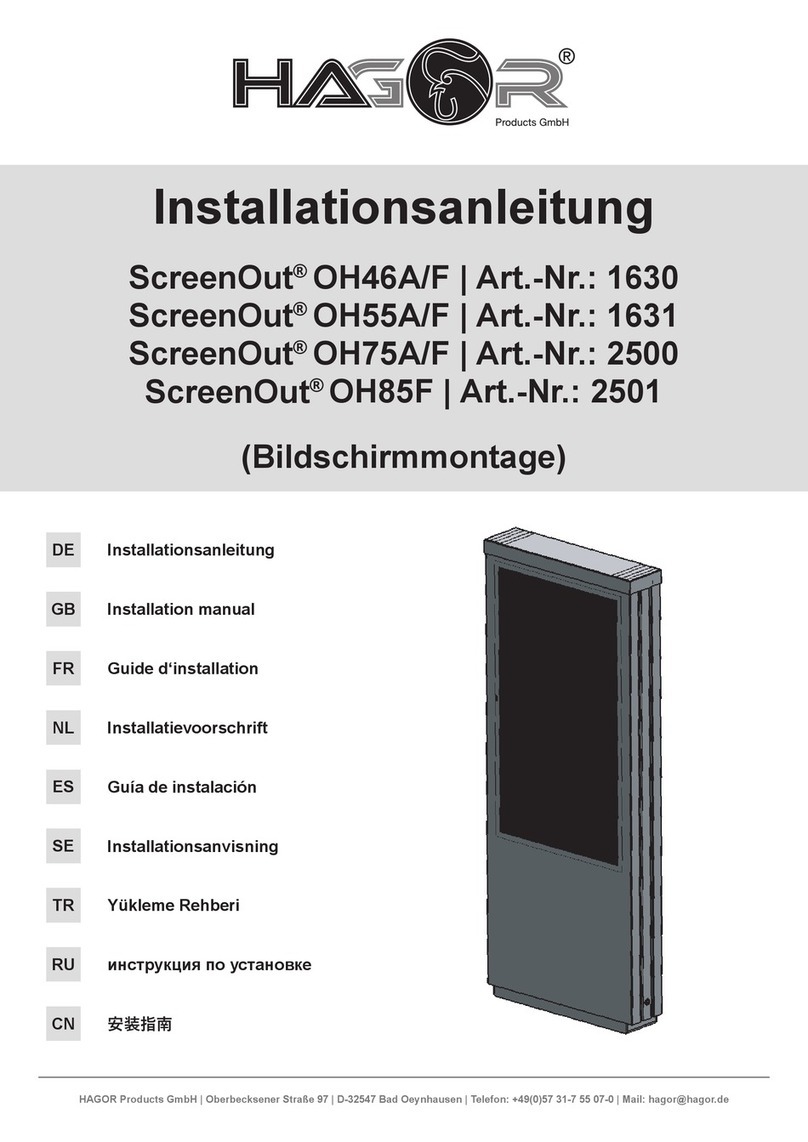 HAGOR ScreenOut OH85F installation manual