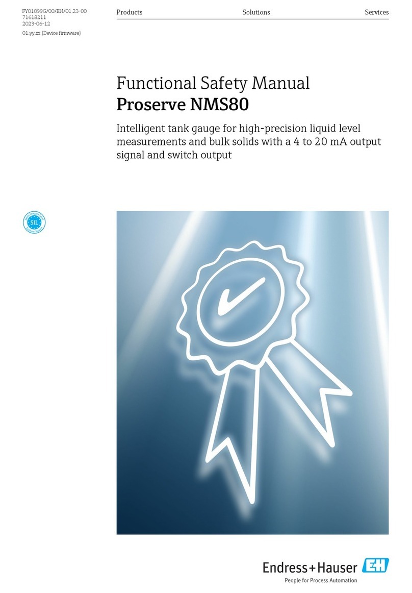 Endress+Hauser Proserve NMS80 Functional safety manual