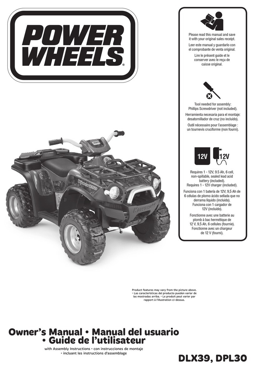 Power Wheels DLX39 owner's manual