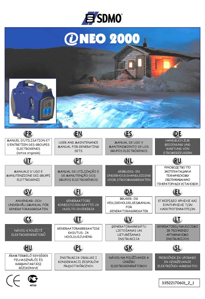 SDMO NEO 2000 User and maintenance manual