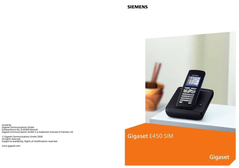 Siemens Gigaset E450 SIM User manual