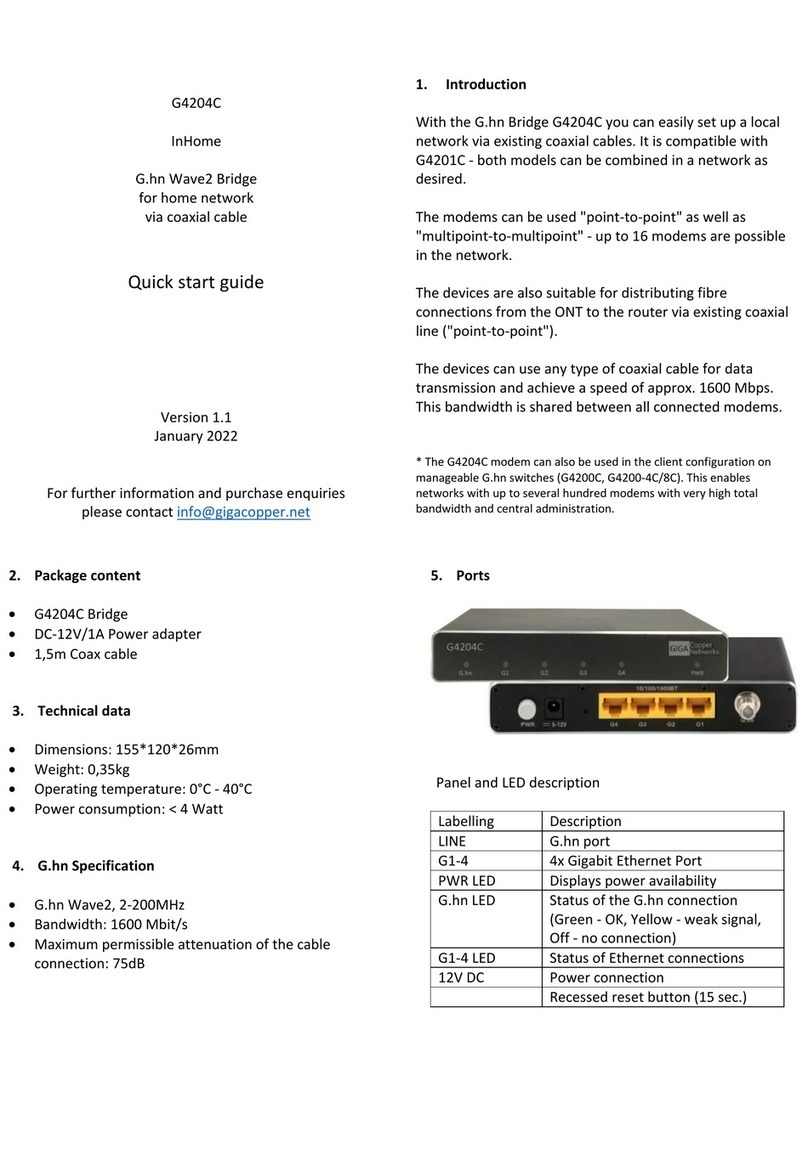 GIGA Copper G4204C quick start guide