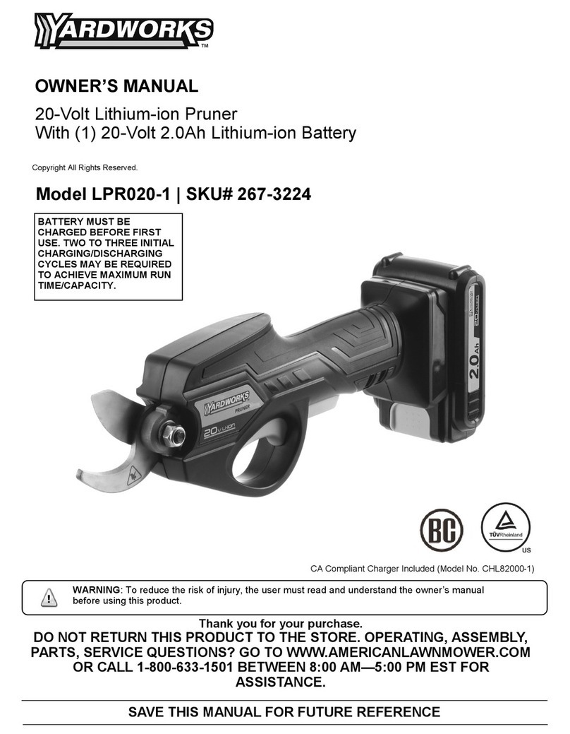 Yard Works LPR020-1 User manual Yard Works LPR020-1 User manual