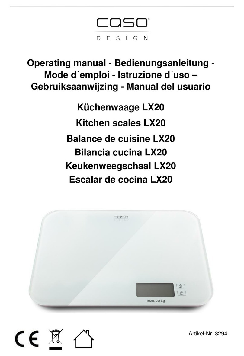 CASO DESIGN LX20 User manual CASO DESIGN LX20 User manual