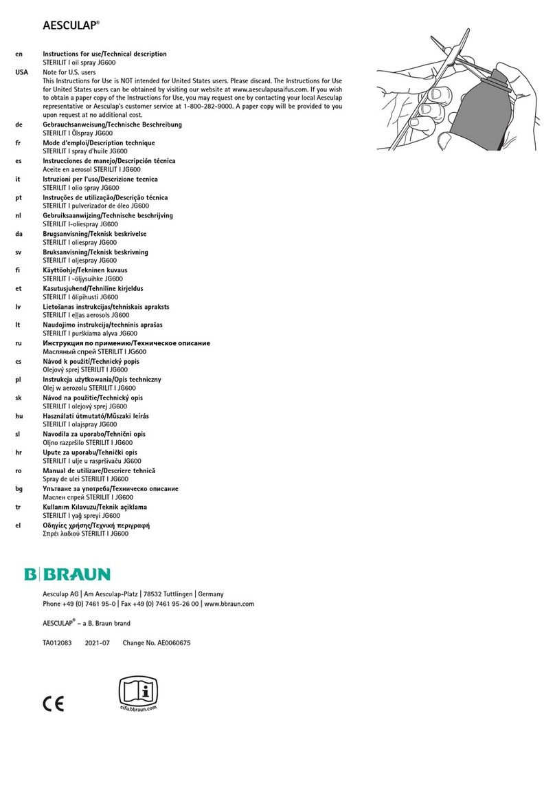 B. Braun AESCULAP STERILIT I JG600 User manual