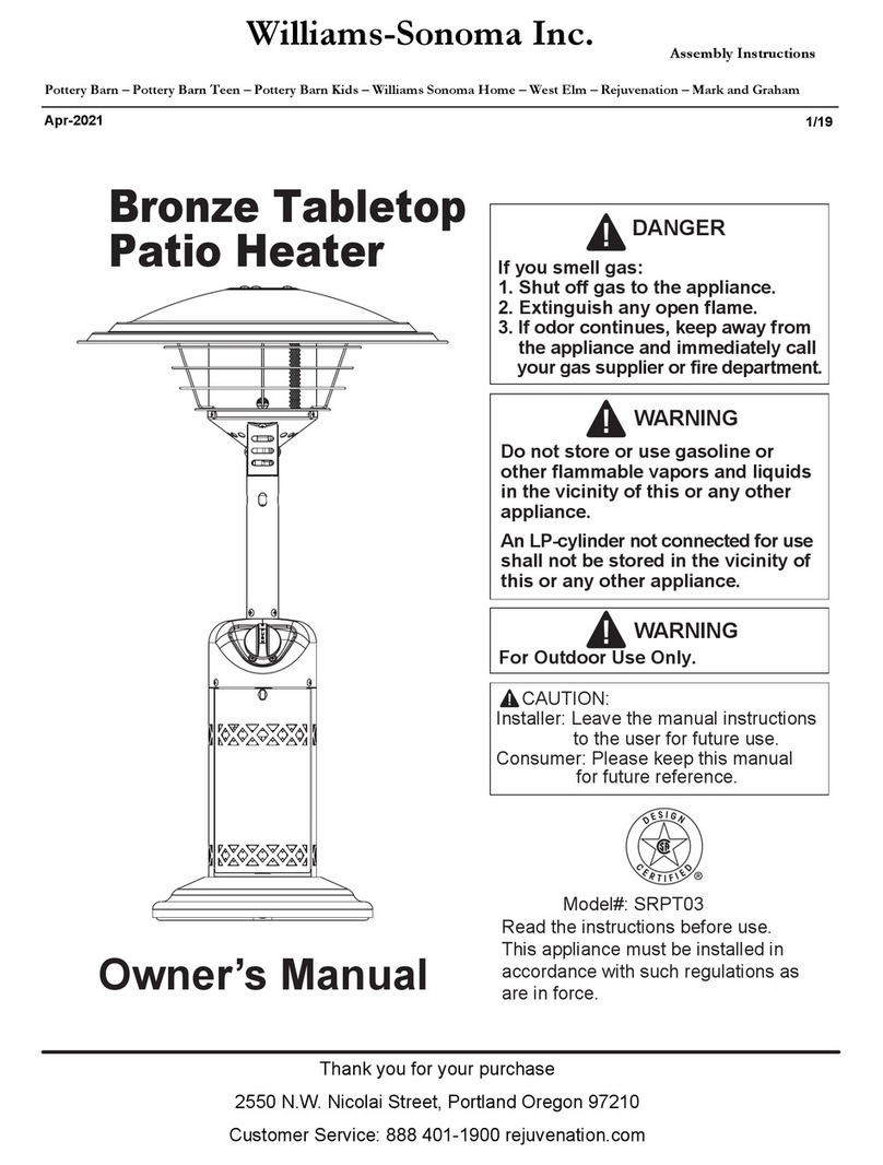 Williams-Sonoma SRPT03 owner's manual