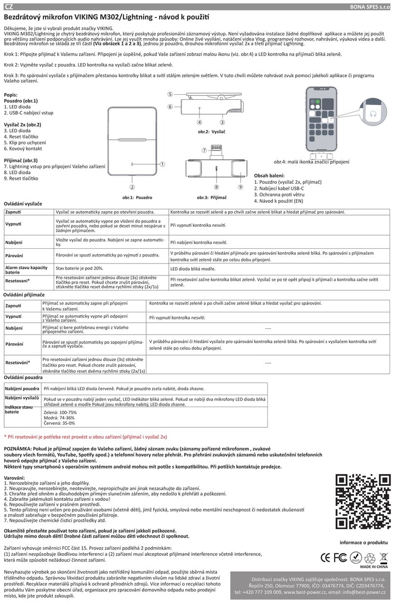 Bona VIKING M302 / Lightning User manual
