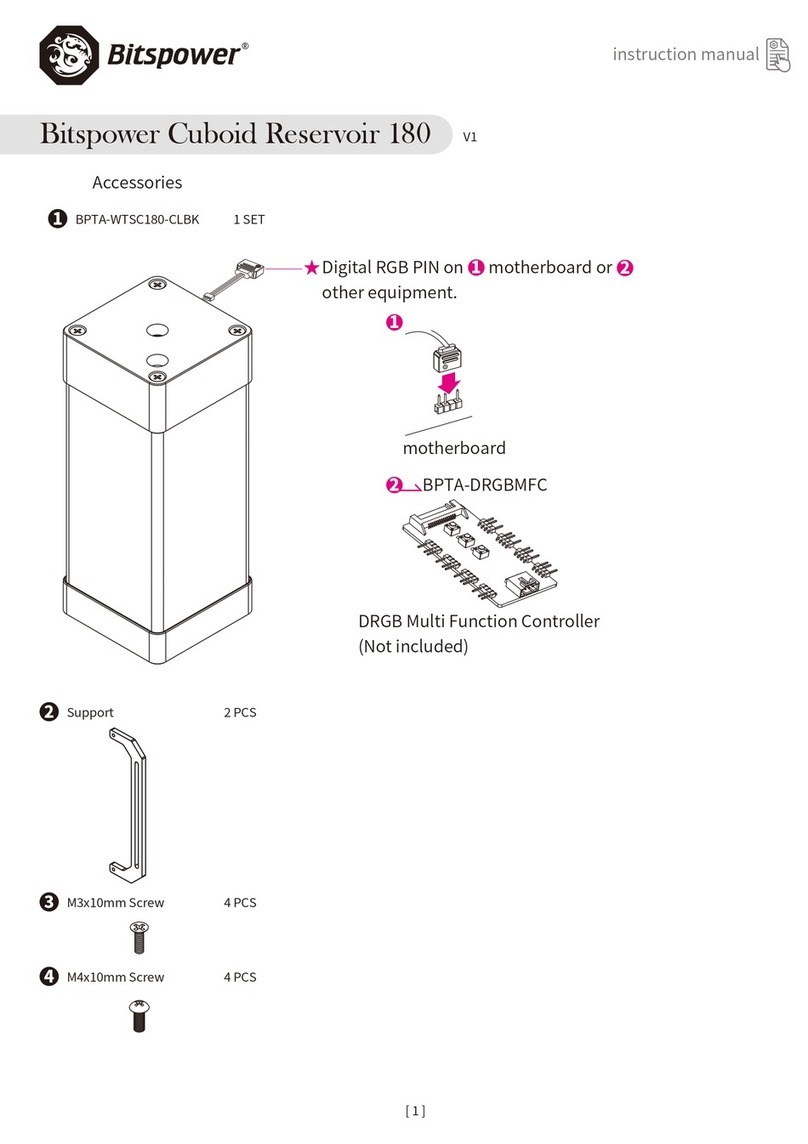 Bitspower Cuboid Reservoir 180 instruction manual