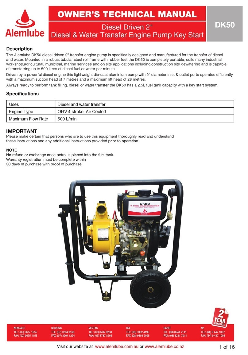 Alemlube DK50 Owner technical manual