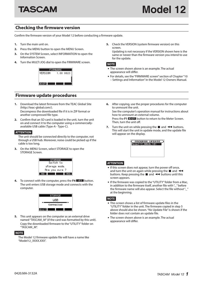 Tascam 12 User manual