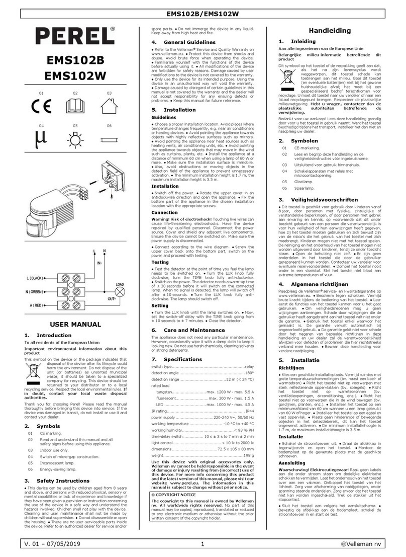 Perel EMS102B manual