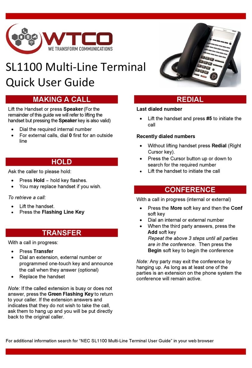 NEC SL1100 Instruction manual