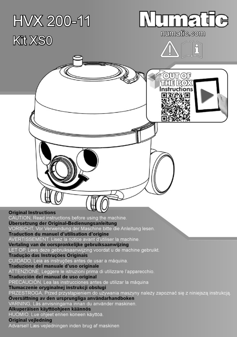 Numatic XS0 instructions