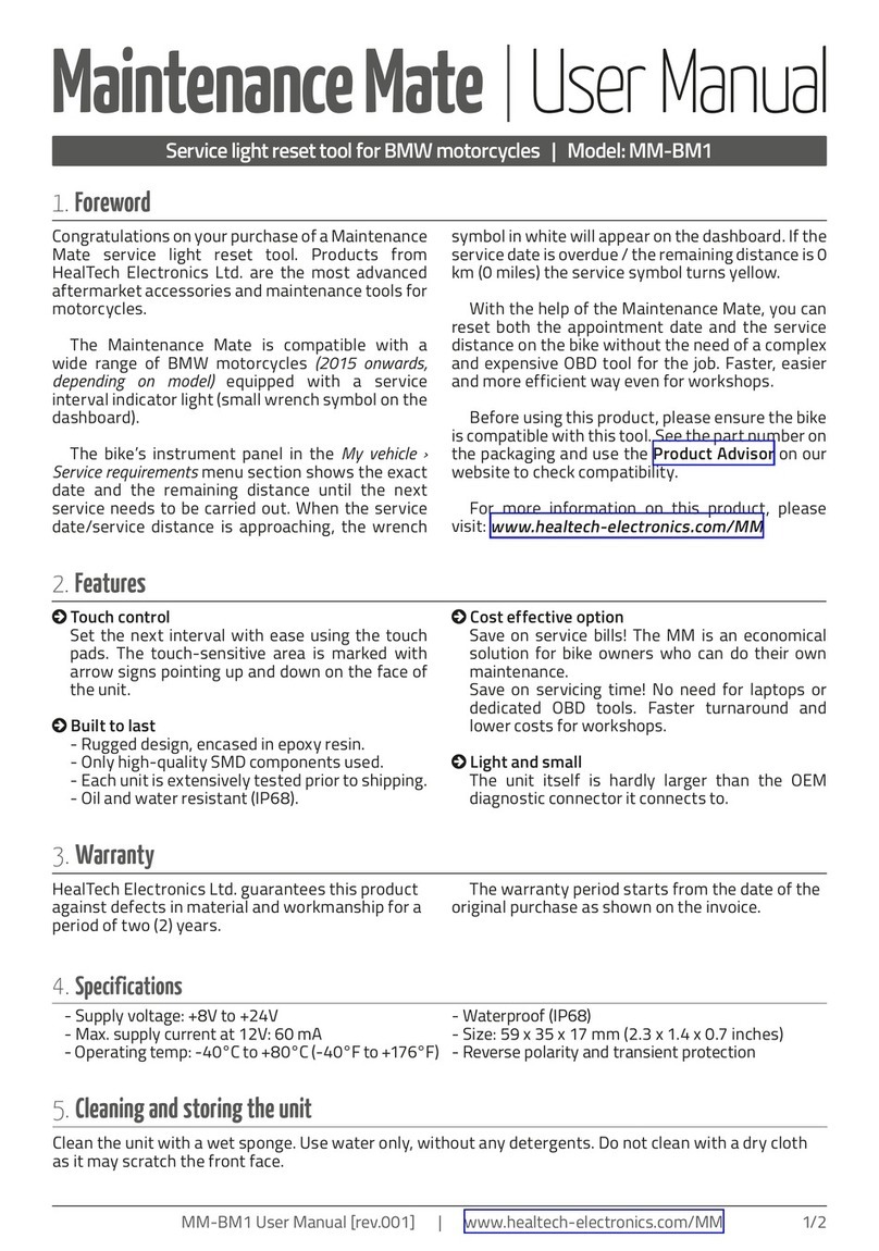 HealTech Electronics MM-BM1 User manual HealTech Electronics MM-BM1 User manual