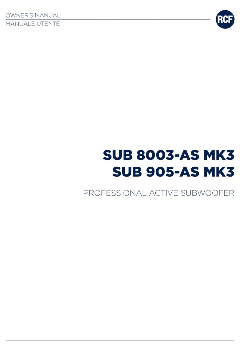 RCF SUB 8003-AS MK3 User manual RCF SUB 8003-AS MK3 User manual