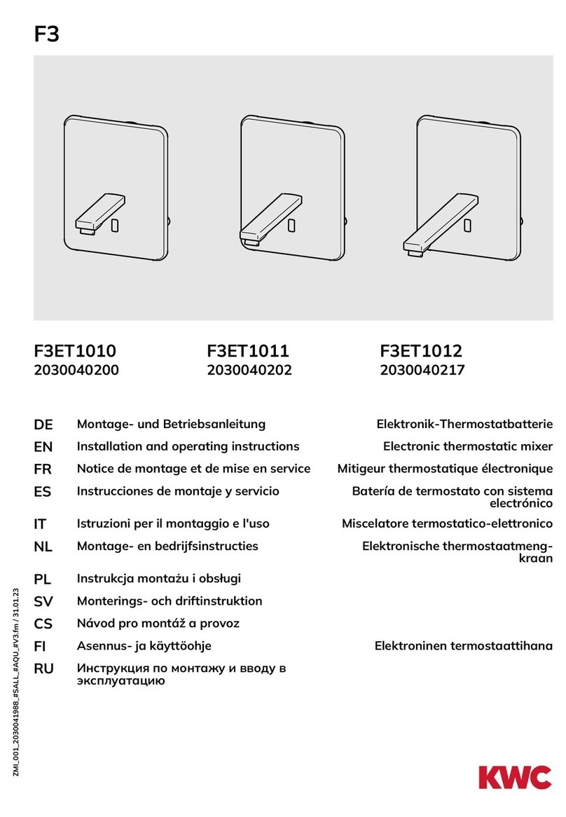 KWC F3ET1010 Installation and operating instructions