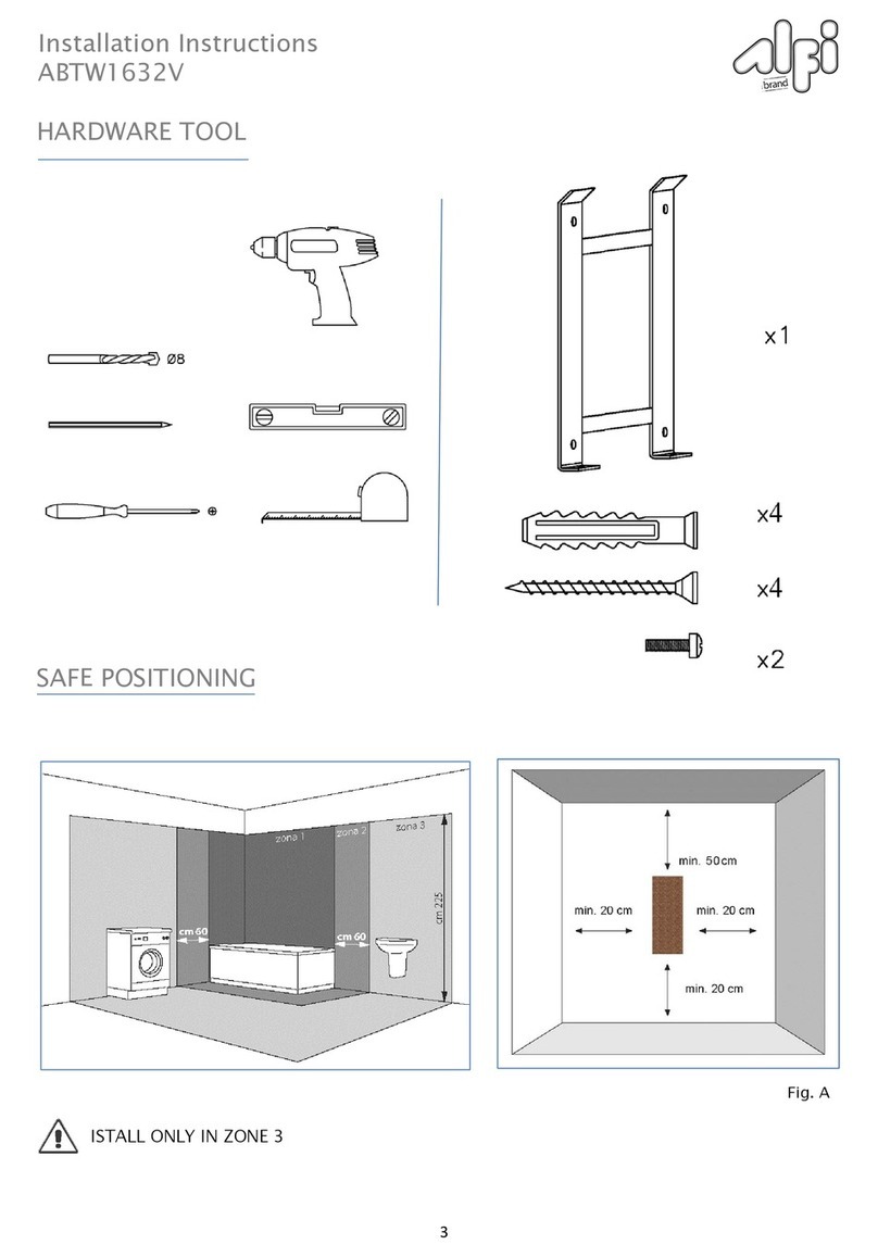 alfi ABTW1632V installation instructions