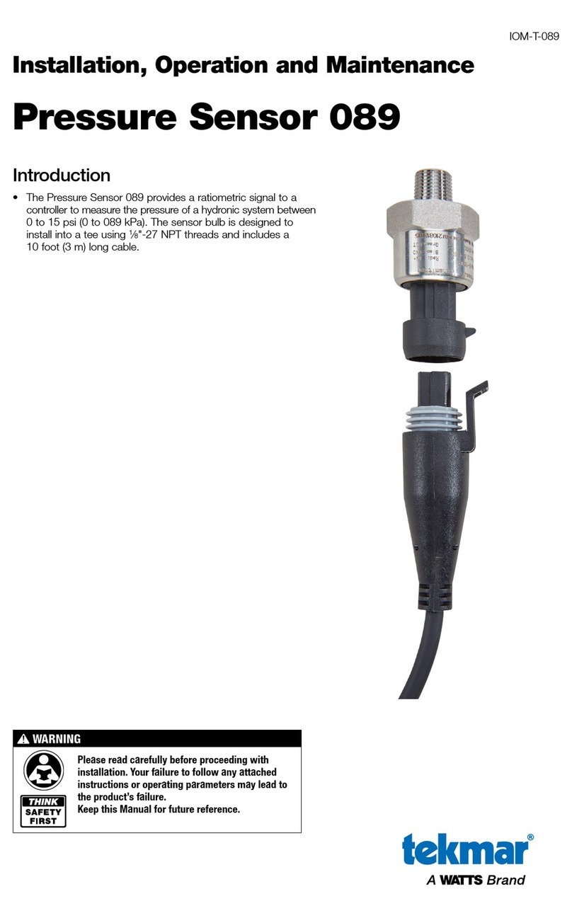 Watts tekmar 089 Owner's manual