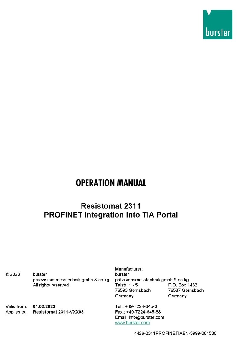 Burster 2311 Operation manual