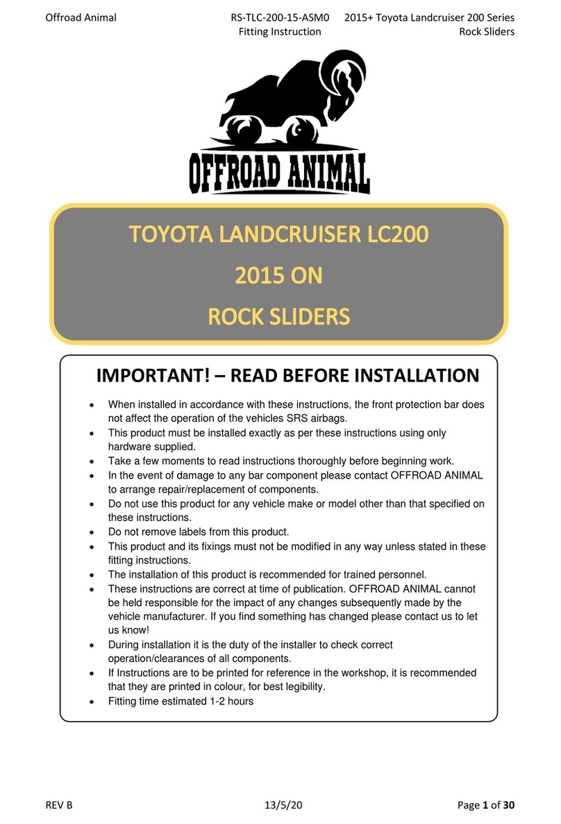 Offroad Animal RS-TLC-200-15-ASM0 FITTING INSTRUCTION