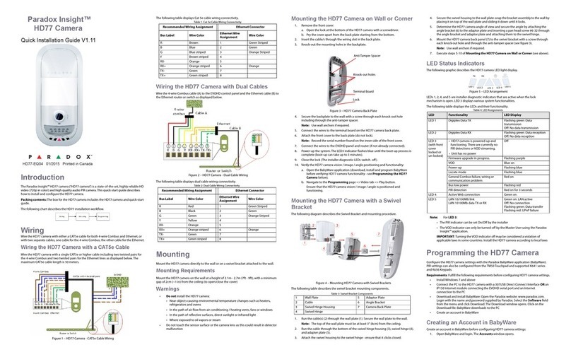 Paradox Insight HD77 User manual