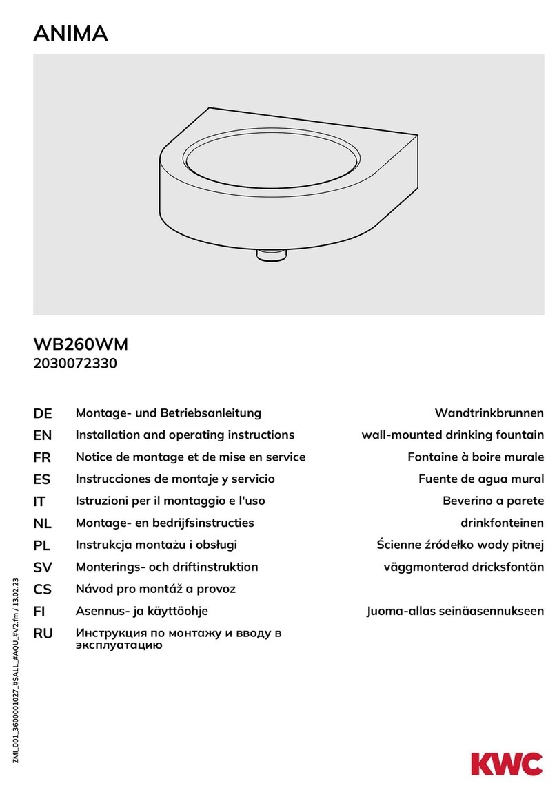 KWC ANIMA WB260WM Installation and operating instructions