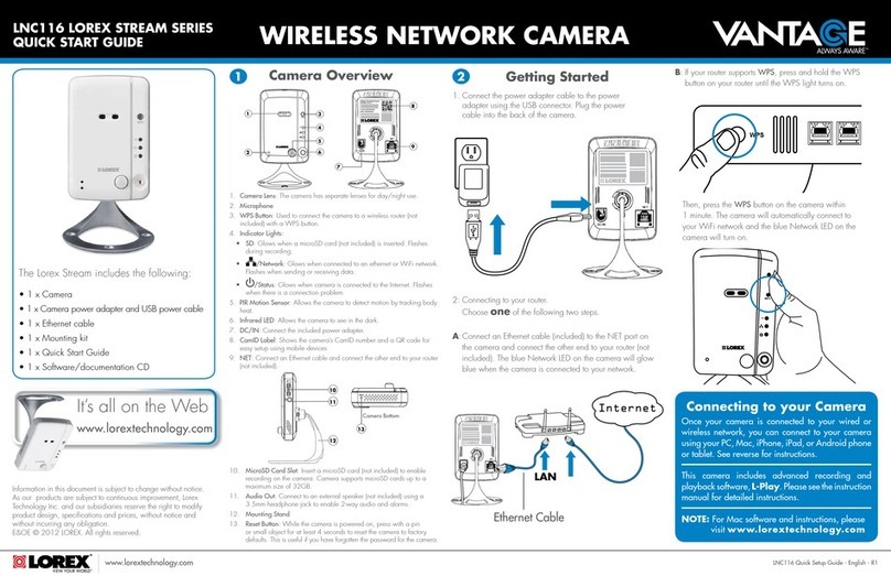 Lorex Vantage LNC116 User manual