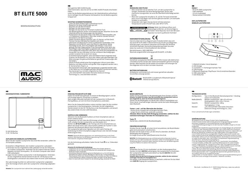 MAC Audio BT ELITE 5000 owner's manual