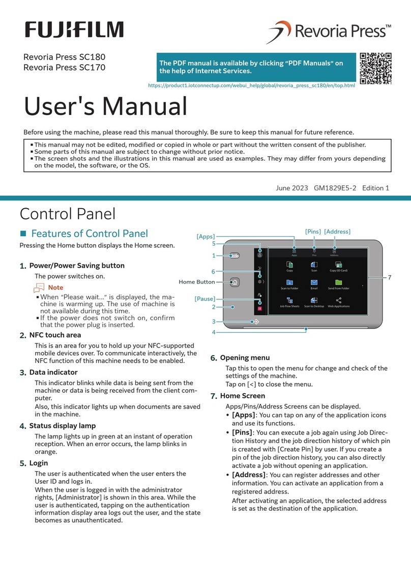 FujiFilm Revoria Press SC180 User manual