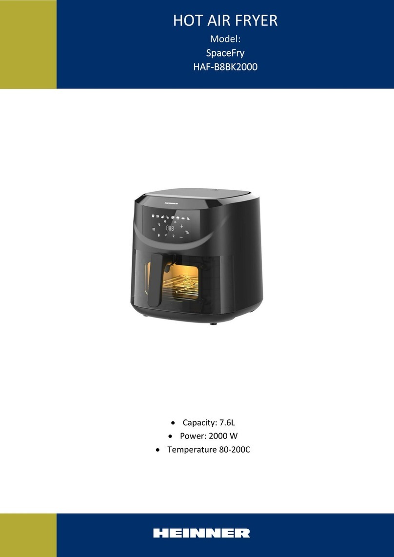 Heinner SpaceFry HAF-B8BK2000 User manual Heinner SpaceFry HAF-B8BK2000 User manual