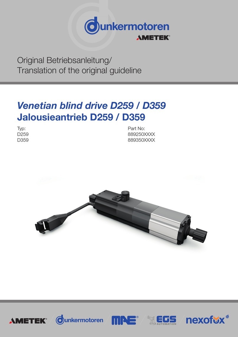 Ametek Dunkermotoren D259 Original guide