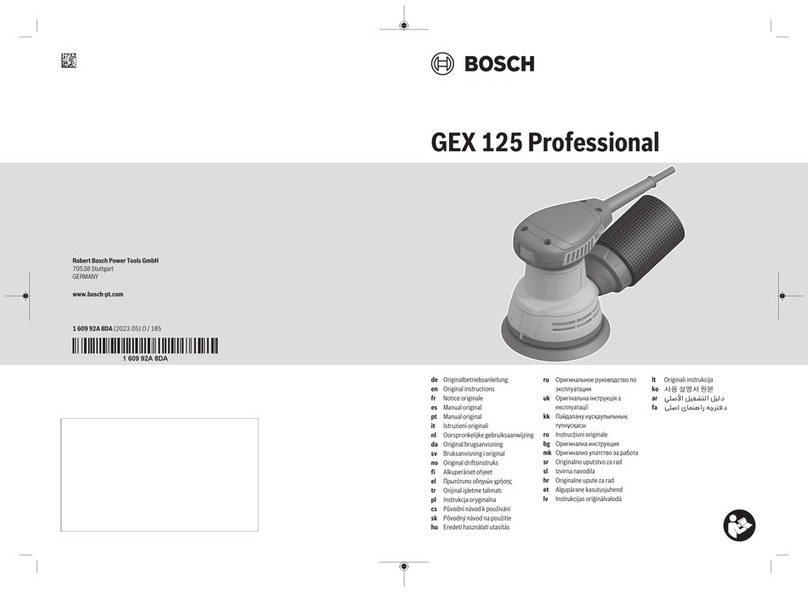 Bosch Professional GEX 125 User manual