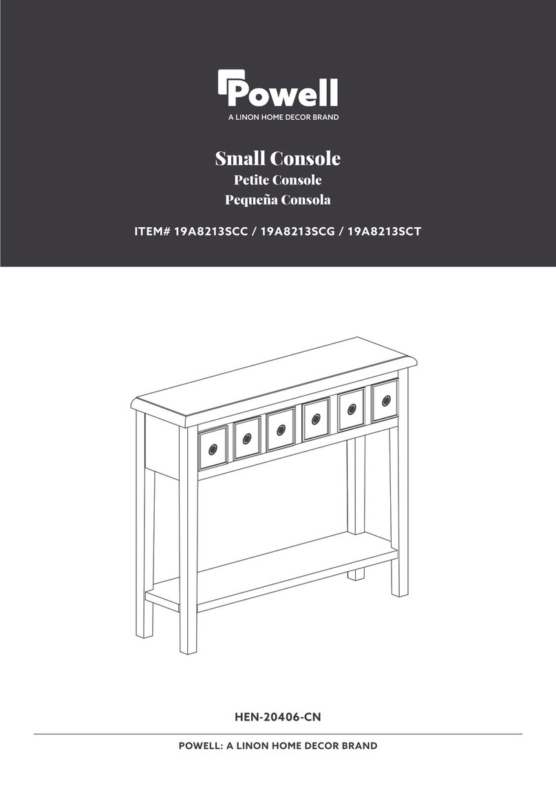 Linon Home Decor Products Powell 19A8213SCC manual Linon Home Decor Products Powell 19A8213SCC manual