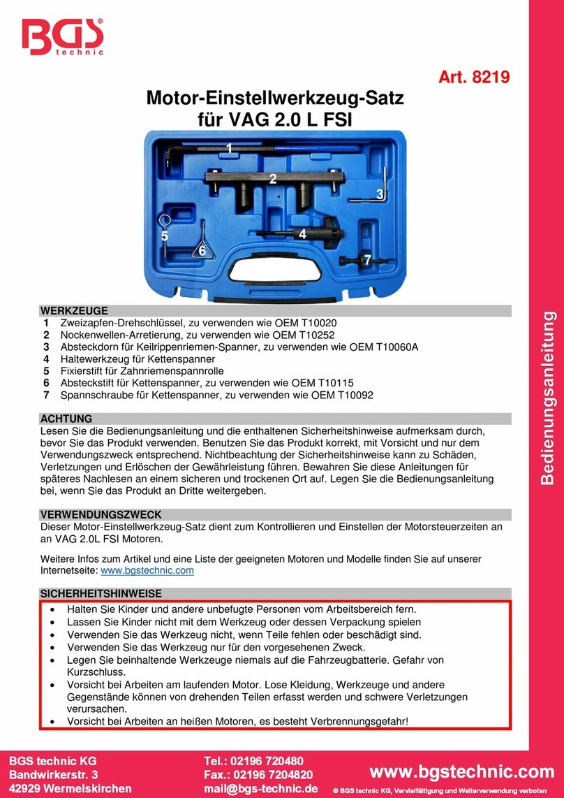 BGS technic 8219 instruction manual
